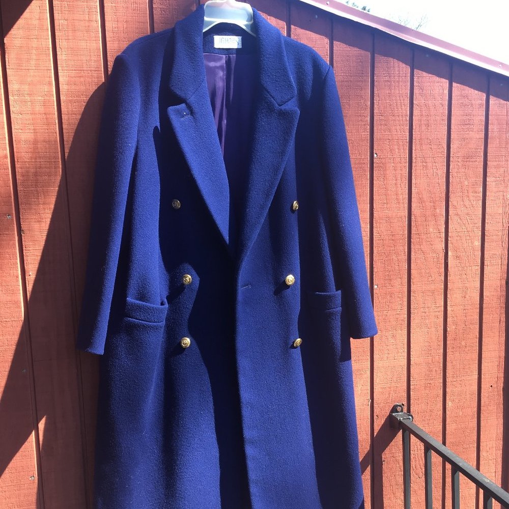 VTG Royal Blue Wool Coat